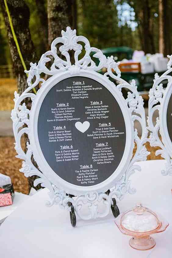 Cadre pour plan de table mariage
