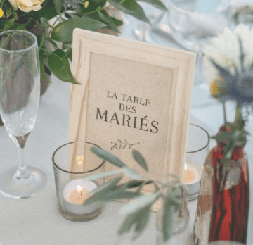 location Cadre bois mariage