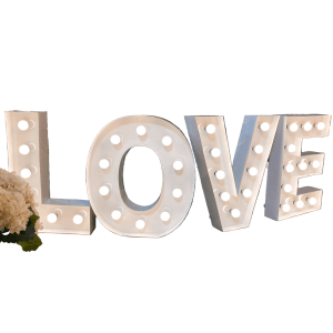 Lettres LOVE lumineuses extérieur