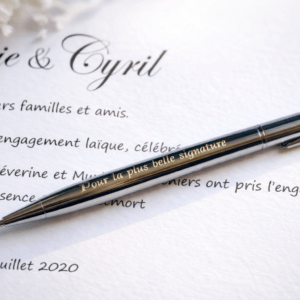 stylo mariage personnalisé
