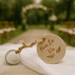 Porte clé en bois personnalisé