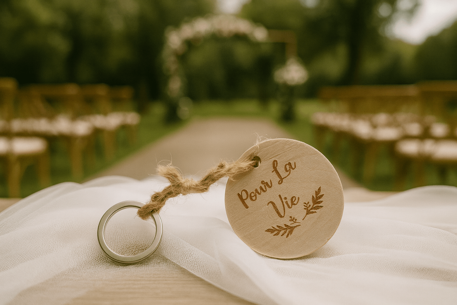 porte clé en bois personnalisé