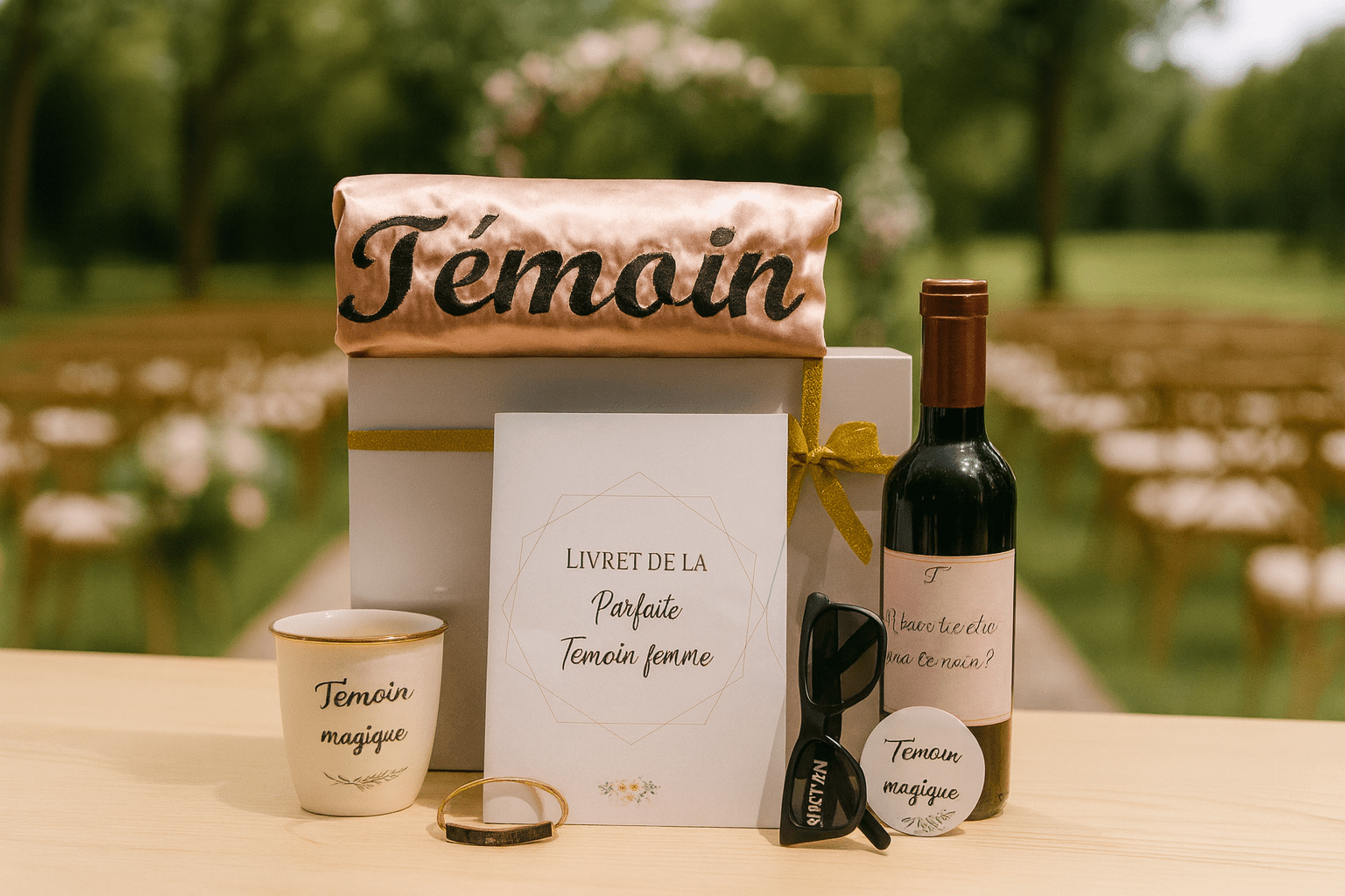 coffret cadeau femme mariage témoin – onyx
