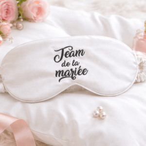masque de nuit brodé et personnalisé